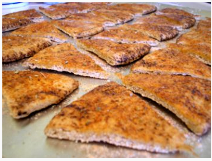 Savory pita chips