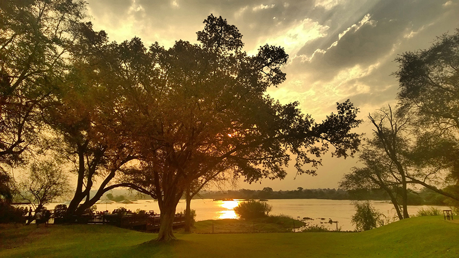Sunset at the Royal Livingstone Hotel. Shot by Peter Vdozc with a Lumia 1520.