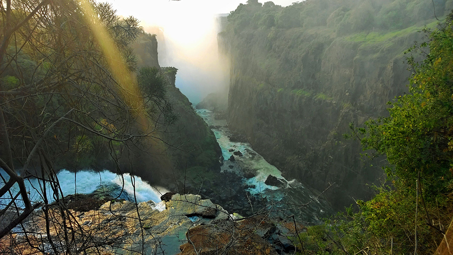 On the edge of the Victoria Falls. Shot by Thuy Mad with a Lumia 1520.