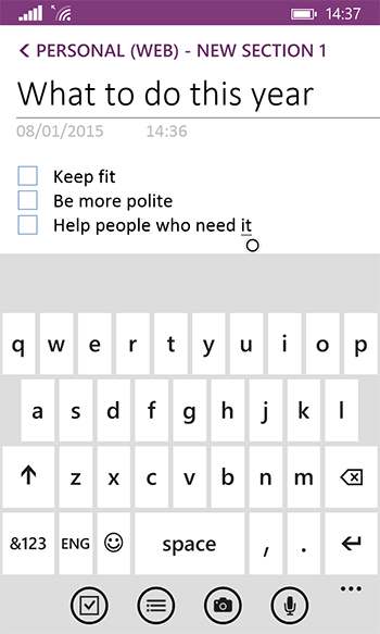OneNote-to-do