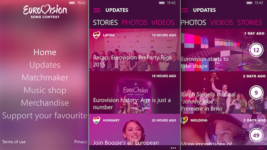Eurovision app