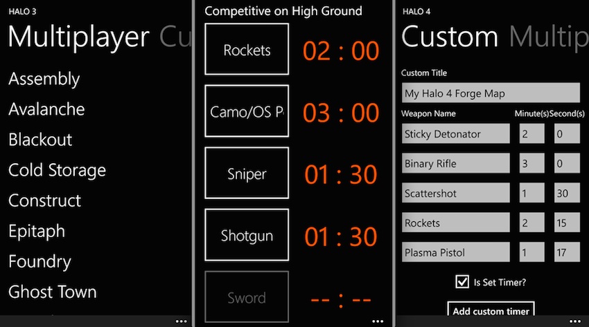 Timer for Halo