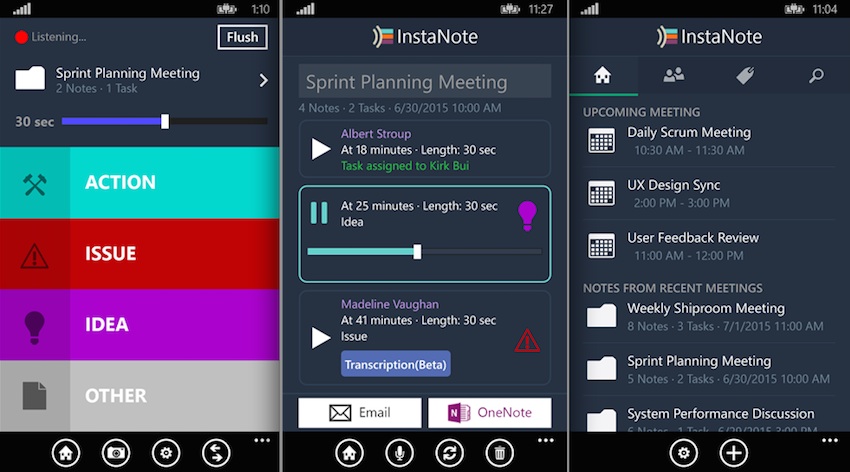 InstaNote Windows Phone