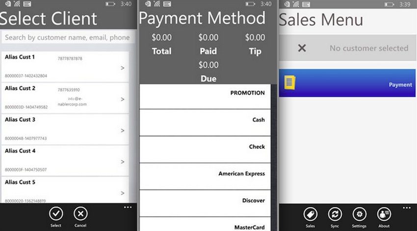 eMobilePOS for Windows Phone