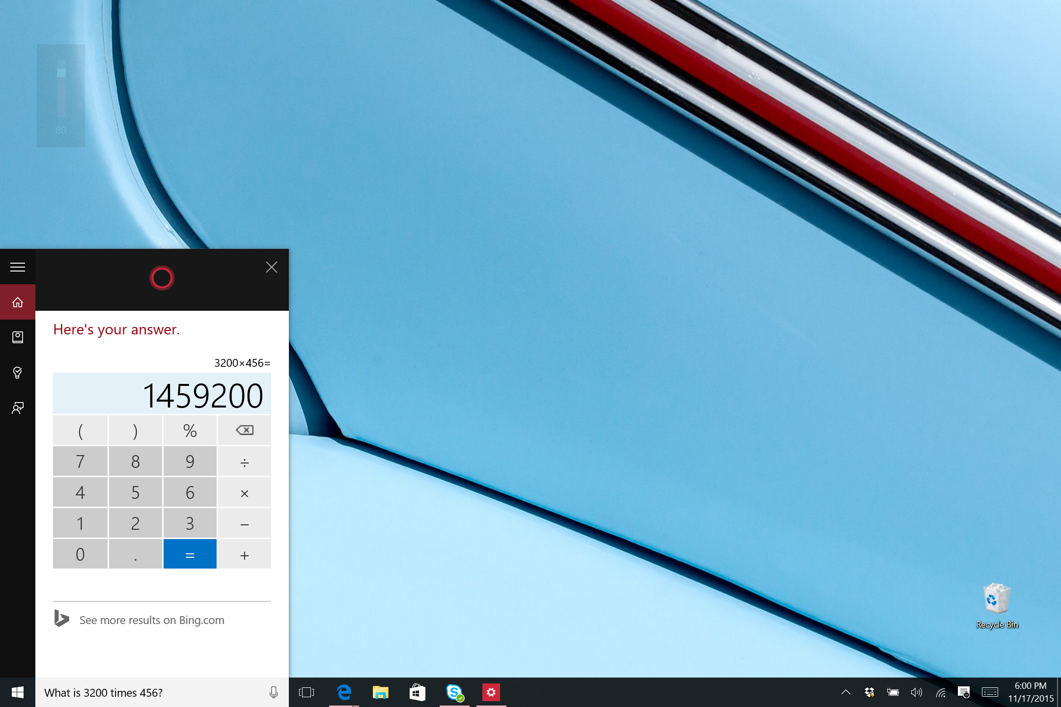Cortana helps you do math