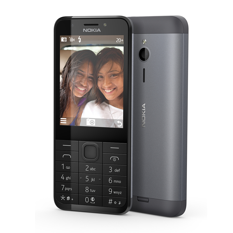 Nokia 230 showing selfie screen