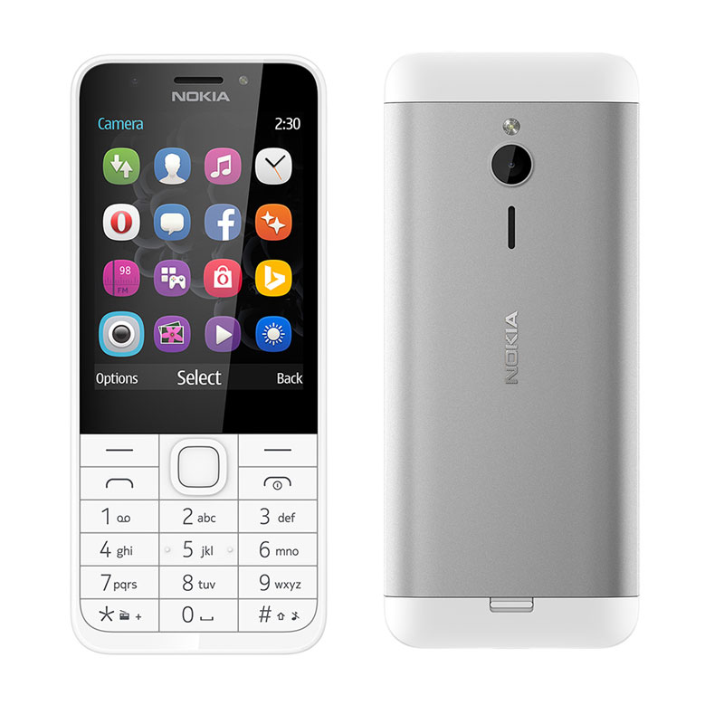 Silver Nokia 230 front and back