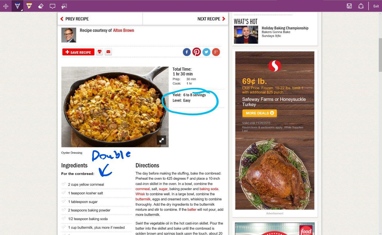 Recipe on Microsoft Edge screenshot