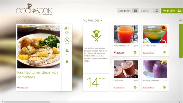 So Cookbook app screenshot