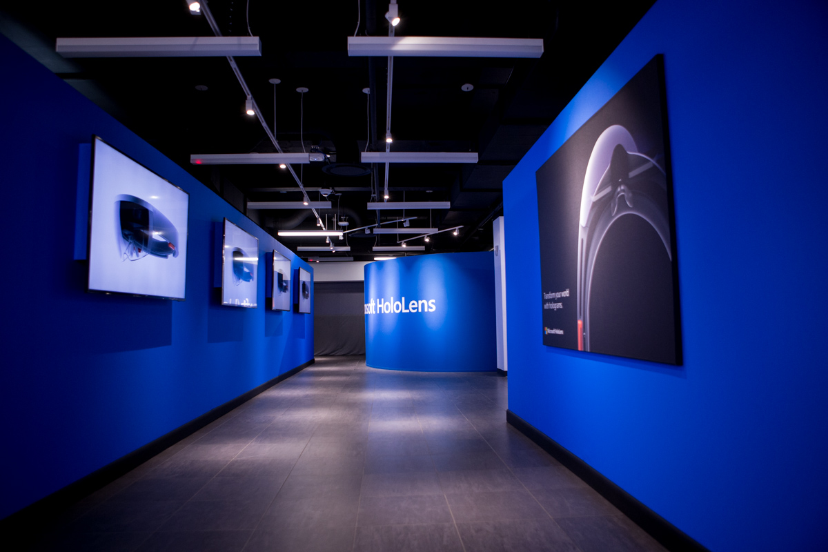 Microsoft HoloLens showcase area