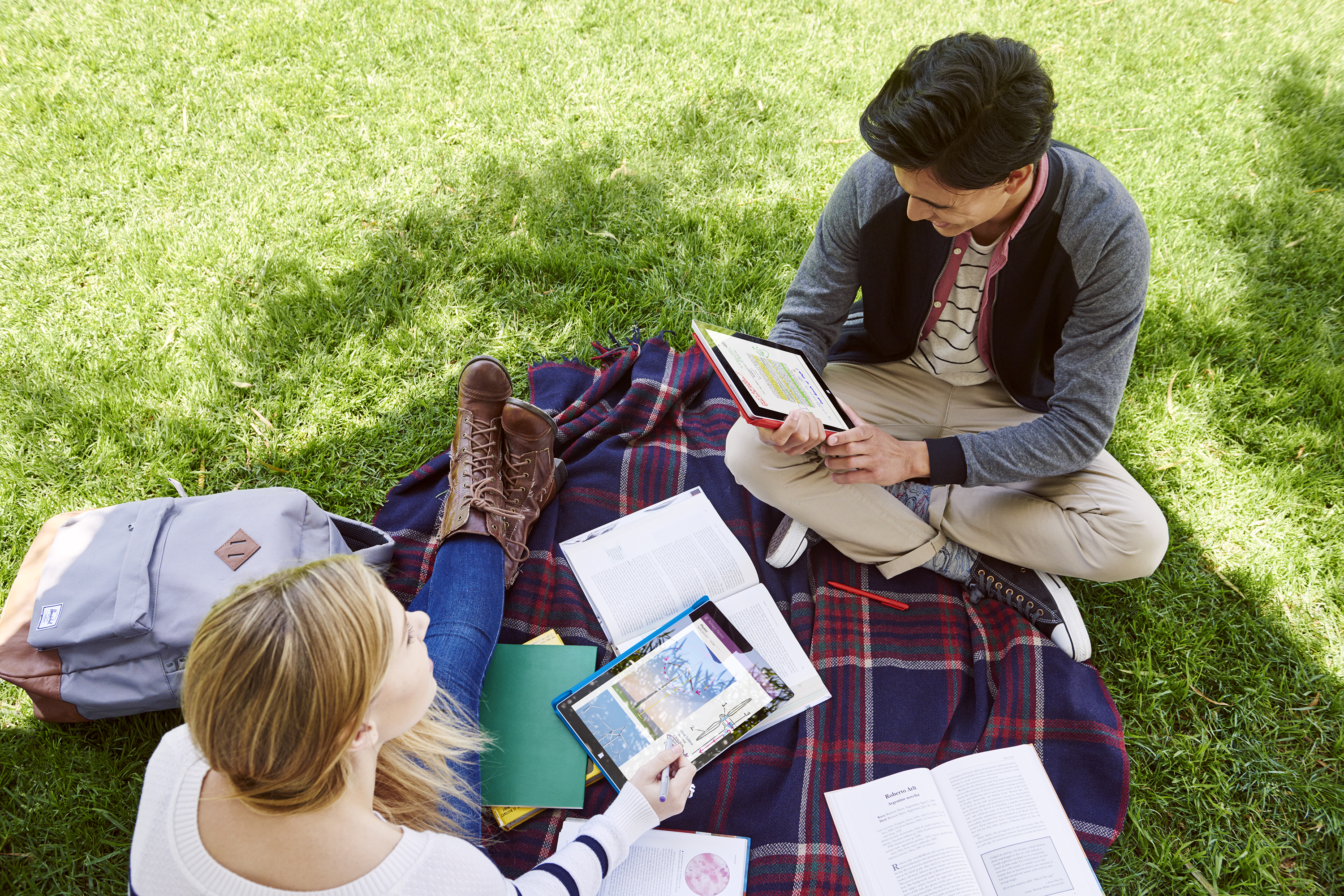 Microsoft Surface lifestyle image on blanket