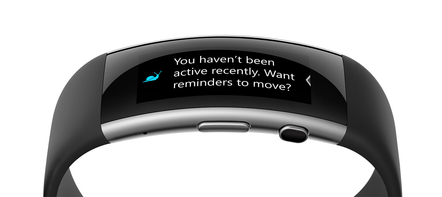 The new Microsoft Band with activity reminder