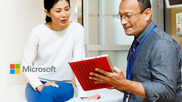 Lifestyle image of doctor and Surface Pro 3