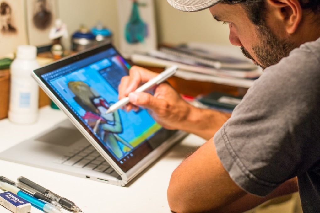 Designed on Surface: Lucas Aoki creates a stunning mural with Surface Book