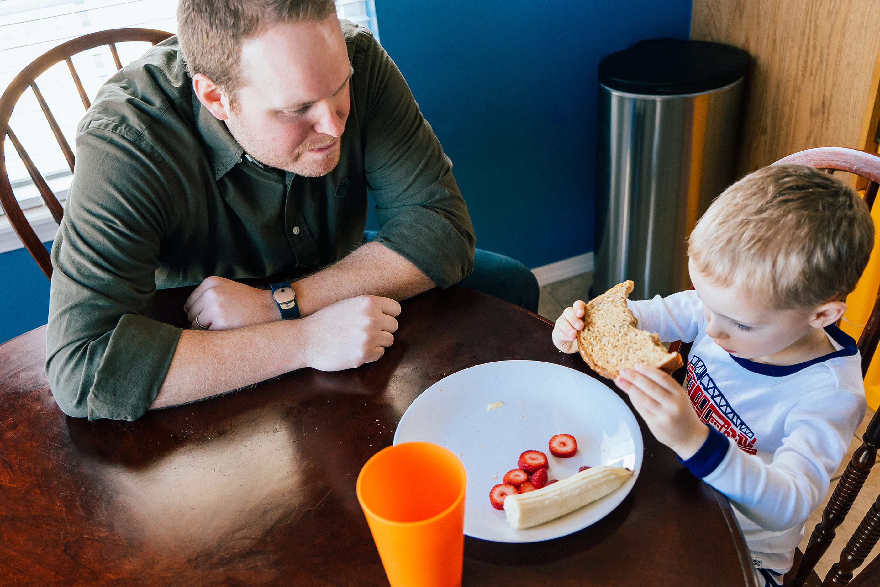 Eric Schmit with his son Elliot.