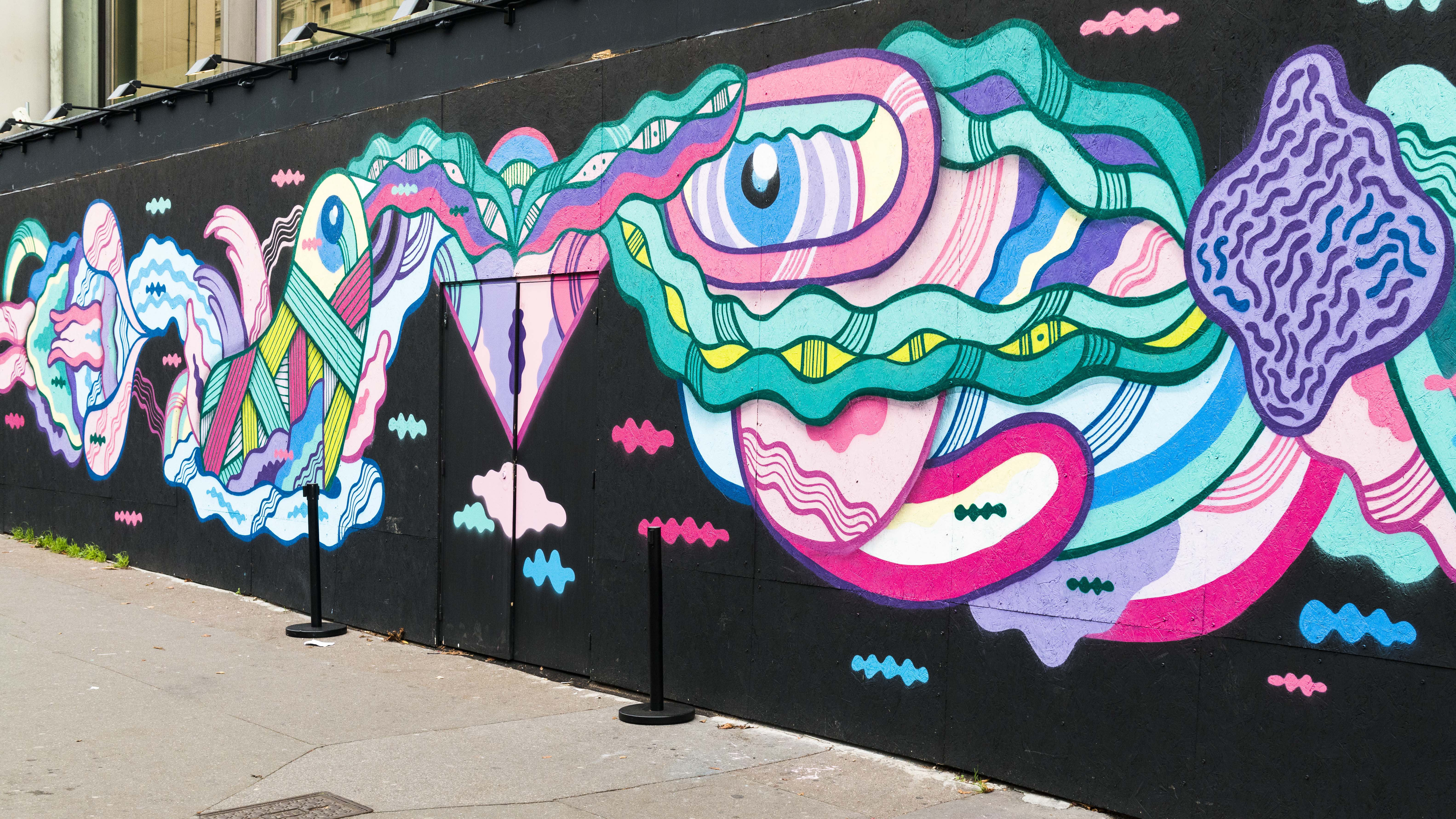 Pablito Zago's mural in Paris.