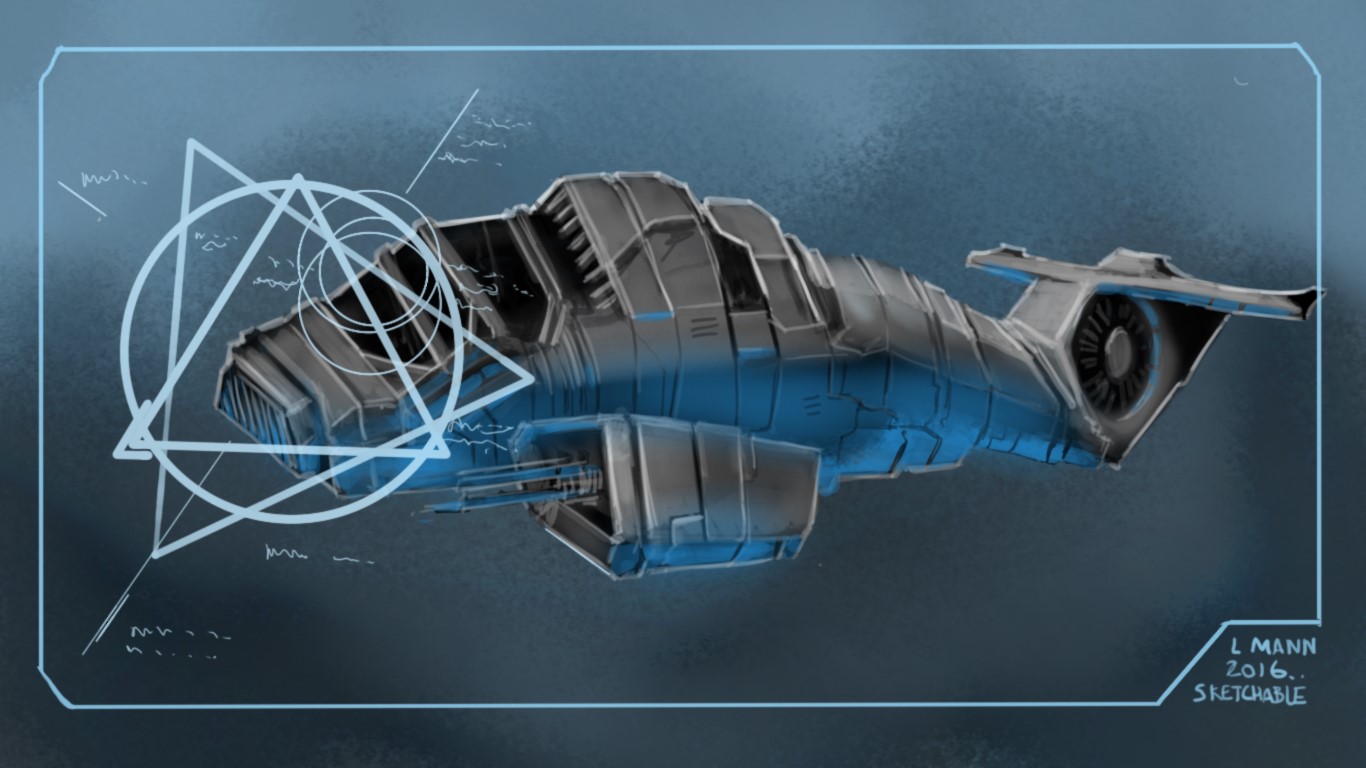 Sketchable artwork by Lawrence Mann.