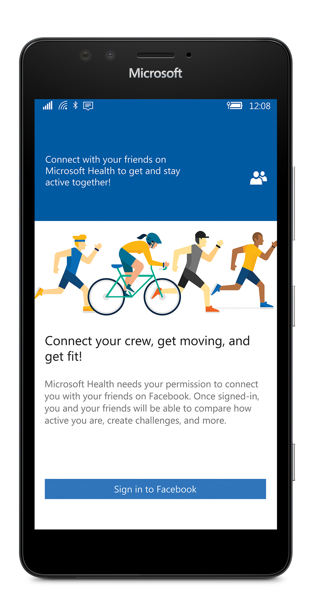 Connecting Microsoft Band with Facebook