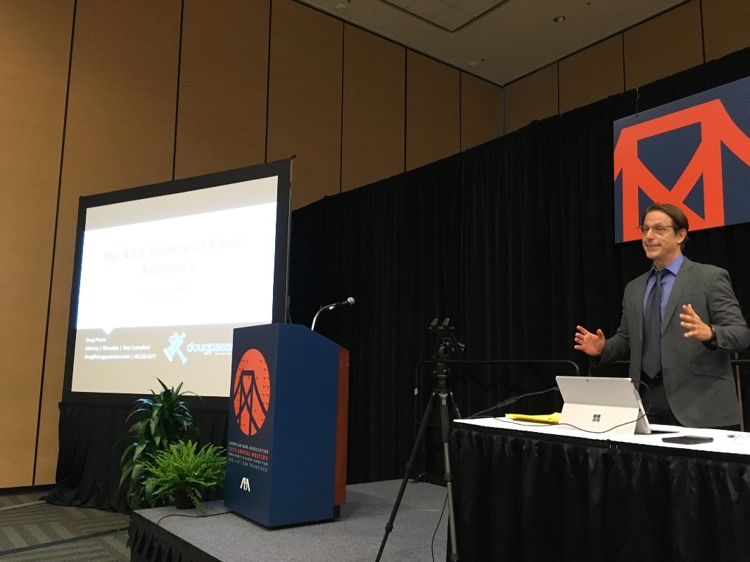 Attorney Doug Passon speaking at the American Bar Association Annual Meeting in San Francisco