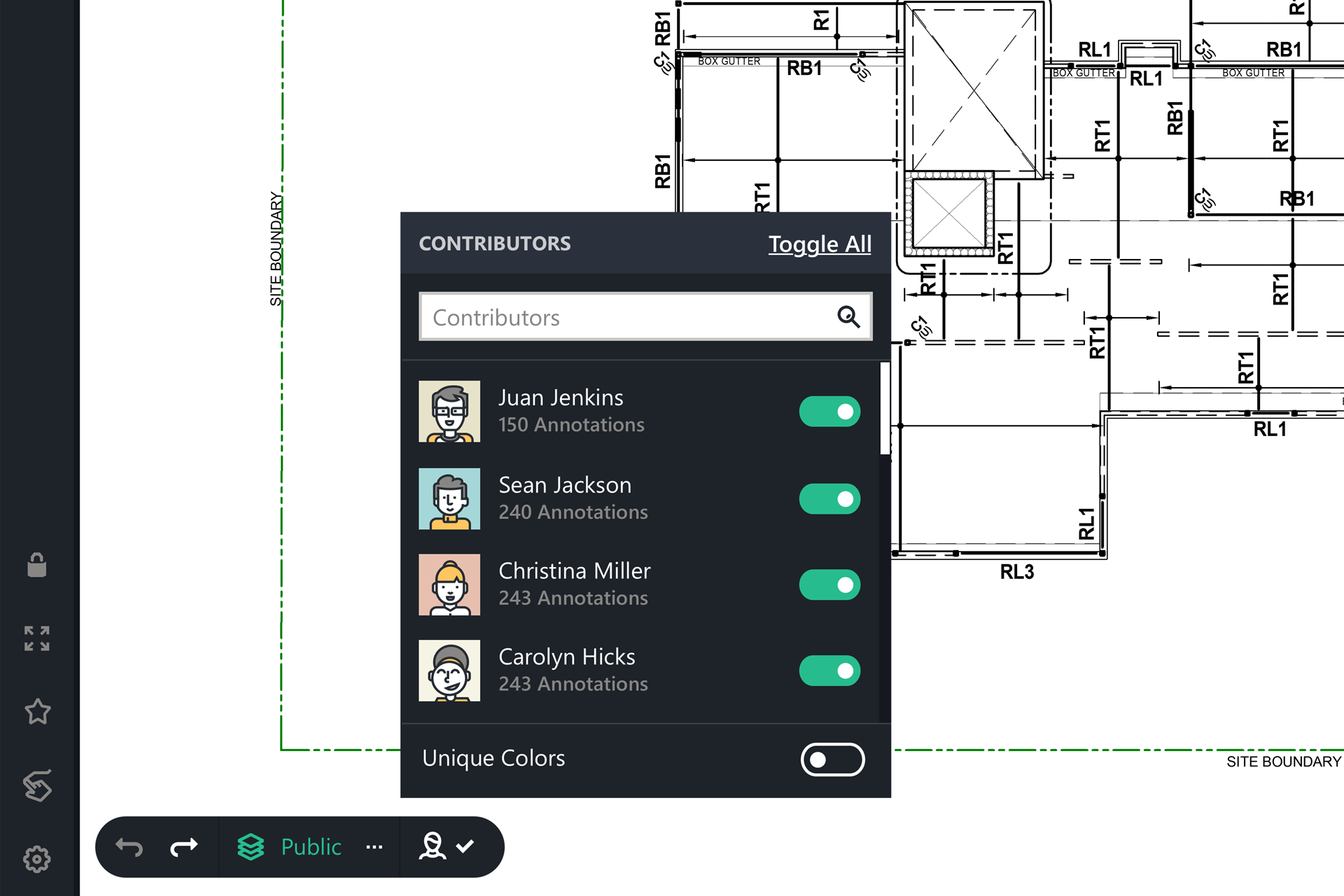 Differentiated markup layering 