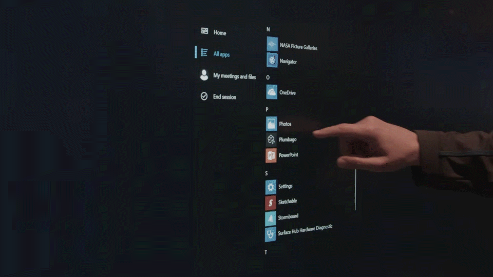 Improved Office 365 integration makes it easier than ever to access your important documents, making the Surface Hub your own PC while in the meeting you scheduled. 