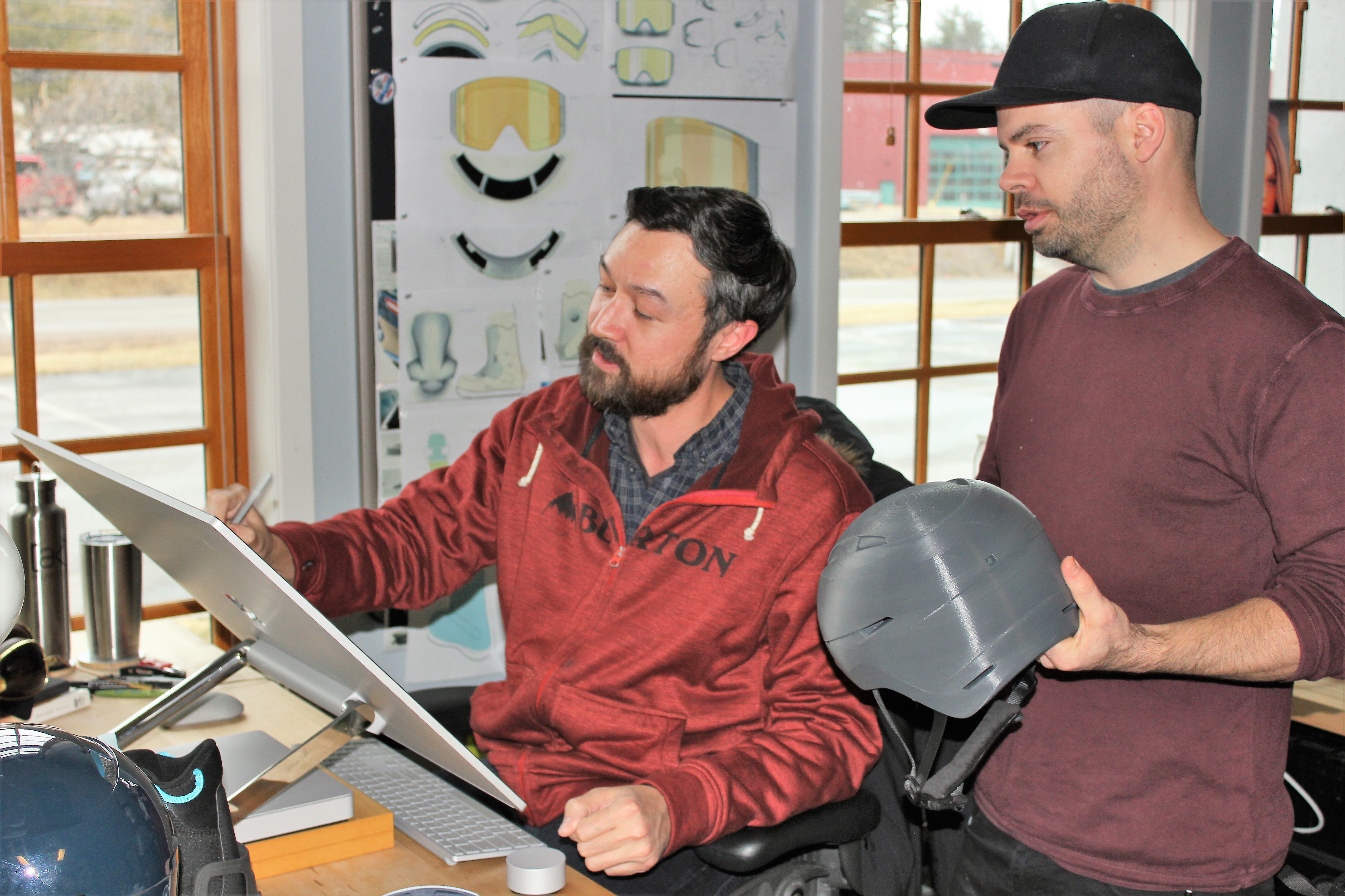 Chris working through the design process on a Surface Studio.