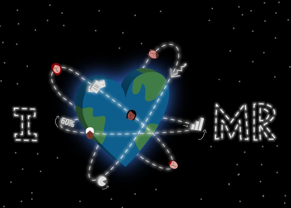 I love MR spelled out with an earth-shaped heart