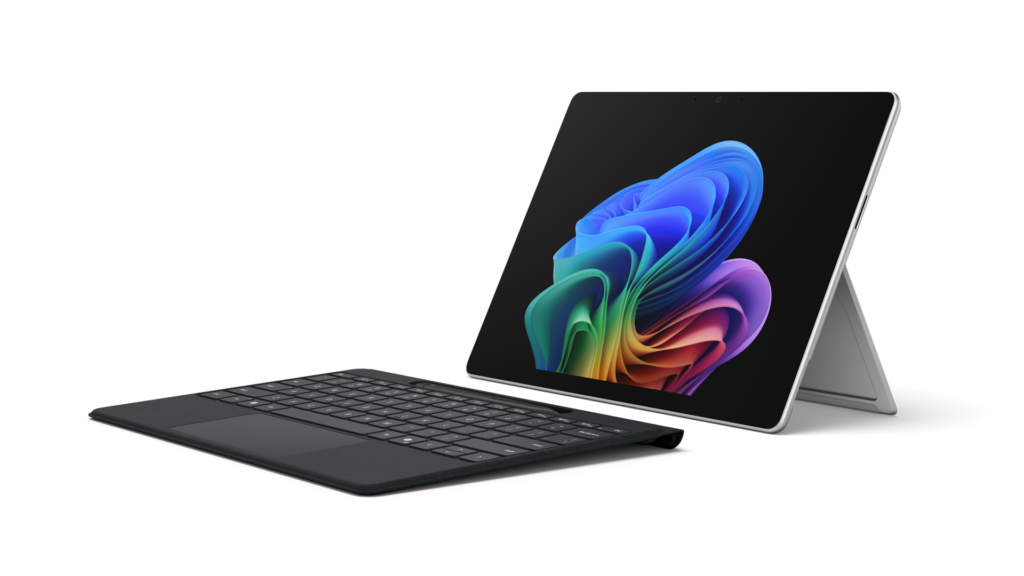 Left facing view of a Surface Pro for Business 13-inch with keyboard detached.