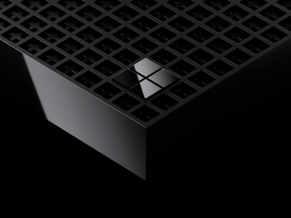 Closeup of a black gridded box