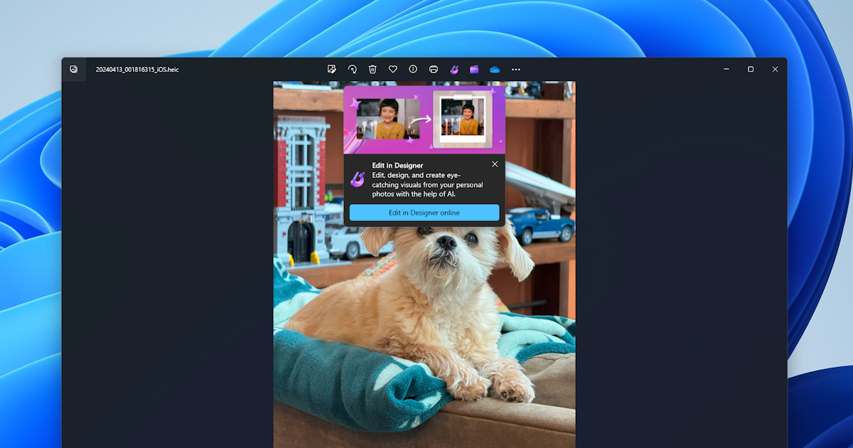 Windows Photos adds new Microsoft Designer integration | Windows ...