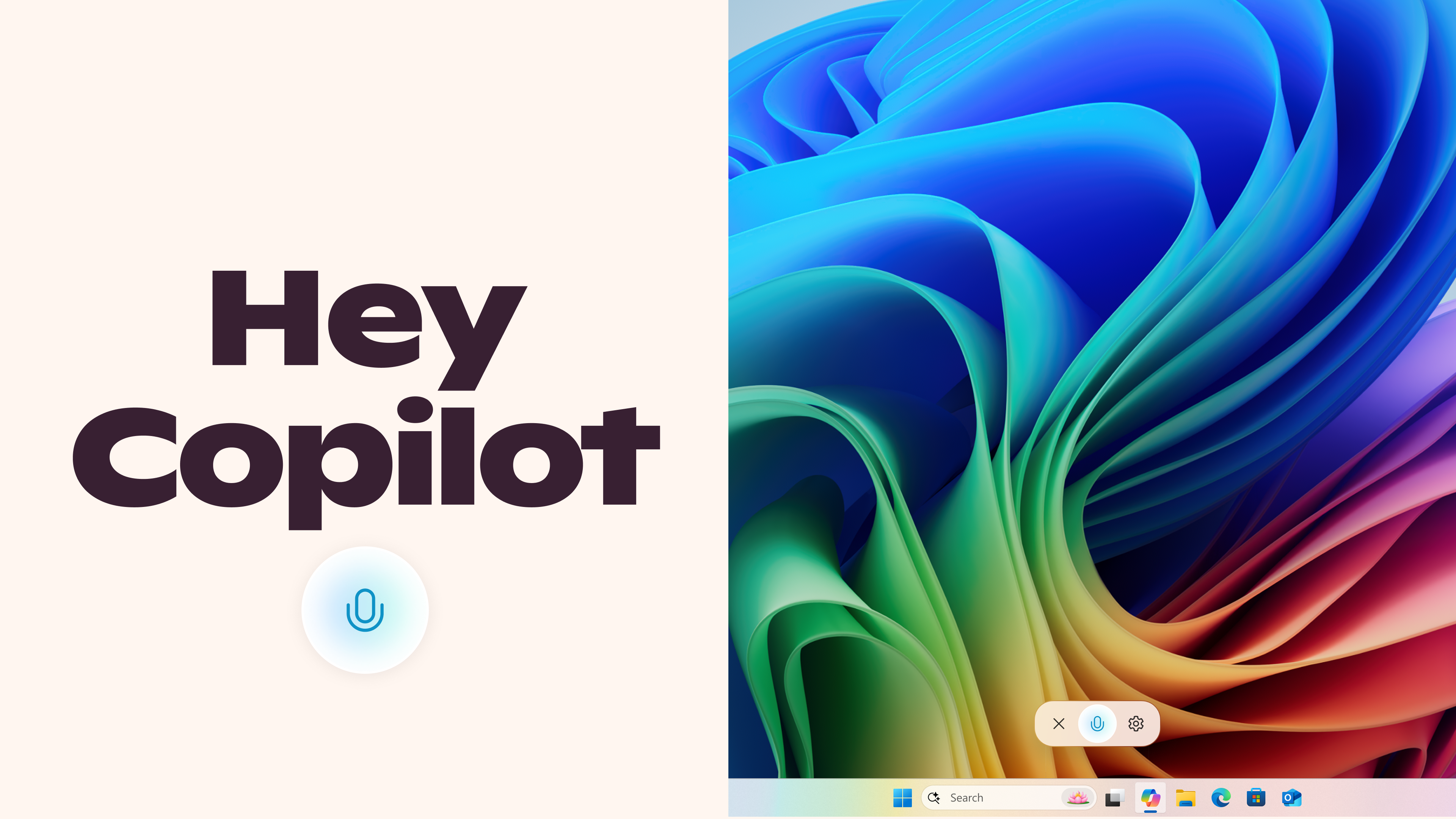 Invoke Copilot with your voice with “Hey Copilot”.