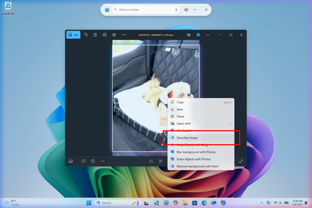 Descrivi l'azione dell'immagine nel menu Clicca per fare evidenziata in un riquadro rosso.