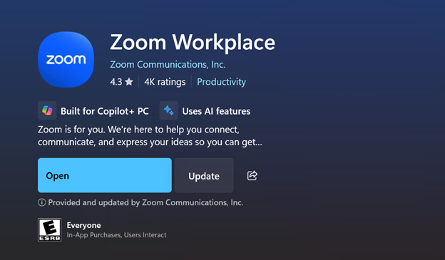 Launch app updates provided from publishers directly on the product page.