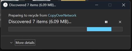 The new discover dialog in dark mode.