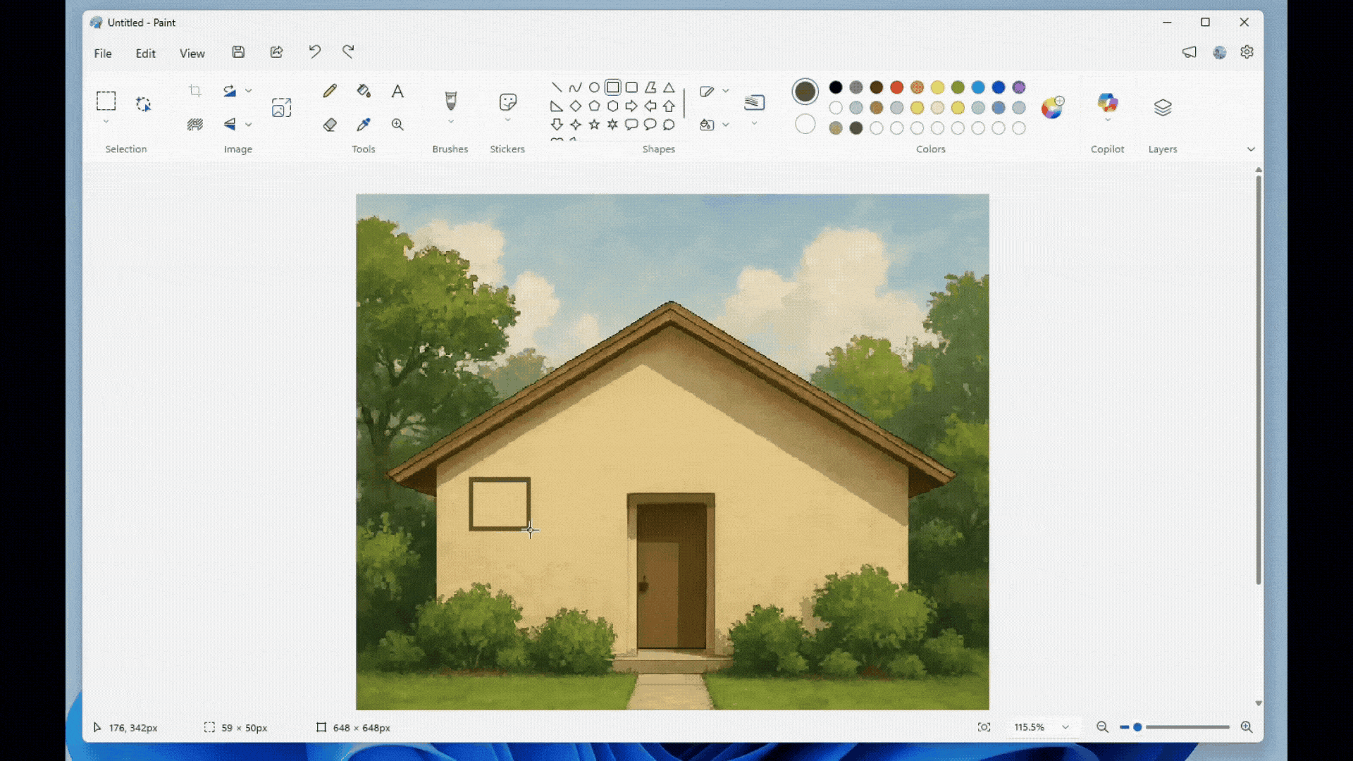 Paint App GIF showing freeform rotate.