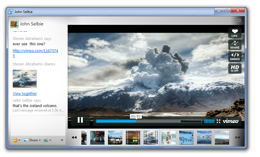 Web video sharing