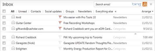 Image of an Inbox with 3 flagged messages