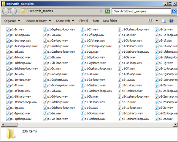 BitSynth sound files