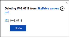Dialog box shows image file name and "undo" button.