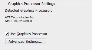 Photoshop CS6 Mercury Graphics Firepro m4000 crop