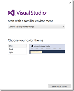 First launch theme chooser